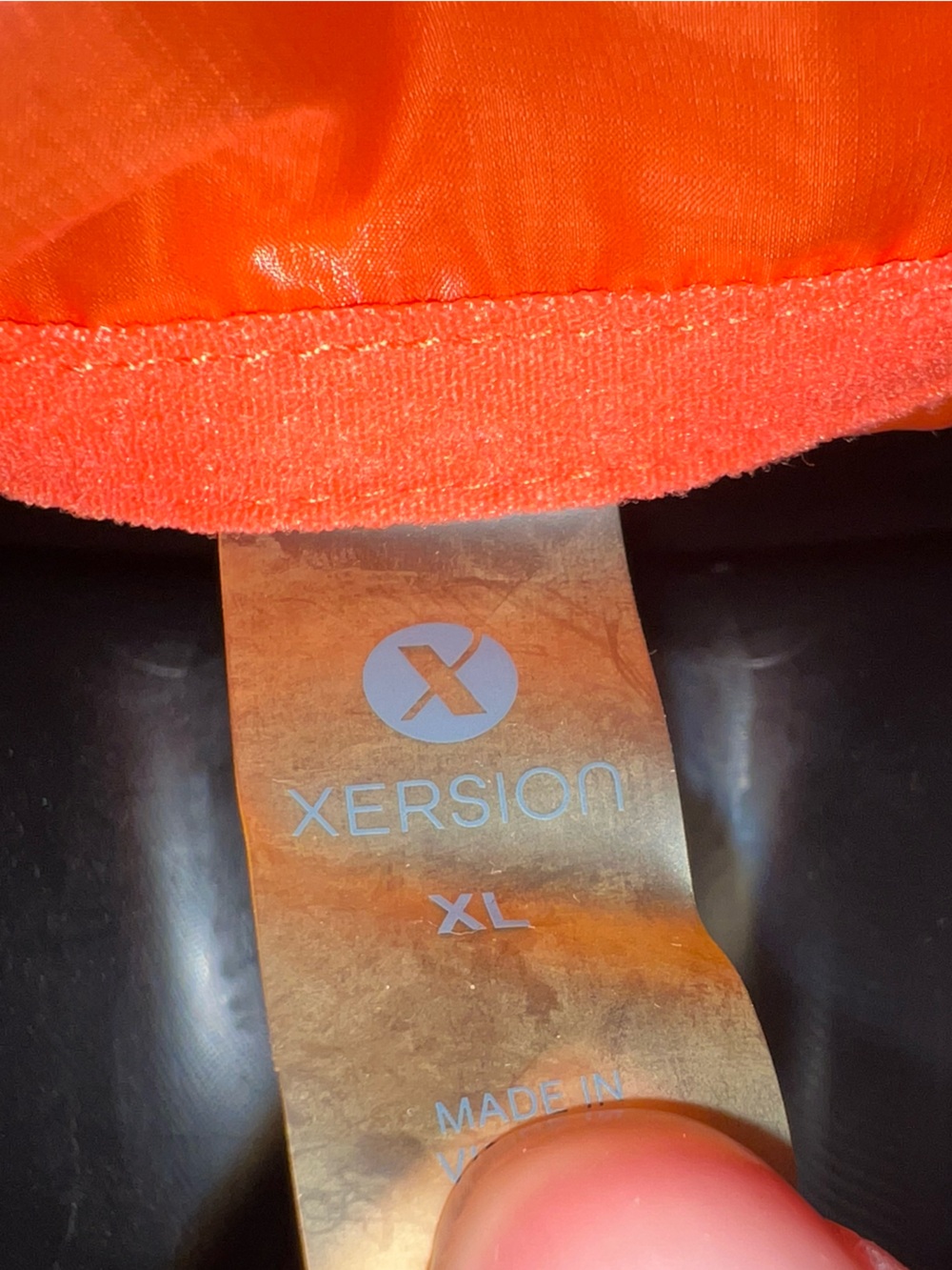Xersion Orange Translucent Nylon Packable Windbreaker Zip Up Jacket Size XL - Picture 6 of 8